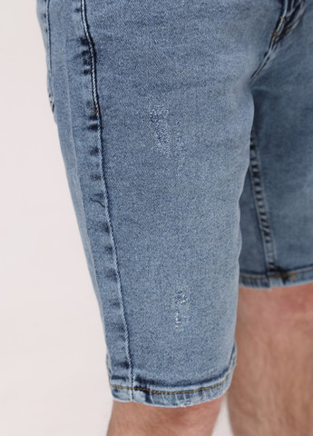 Шорты мужские джинсовые синие вареные со стрейчем JEANSclub (258526828)