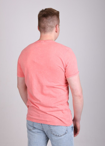 Оранжевая футболка мужская оранжевая прямая с карманом с коротким рукавом Bagarda Прямая