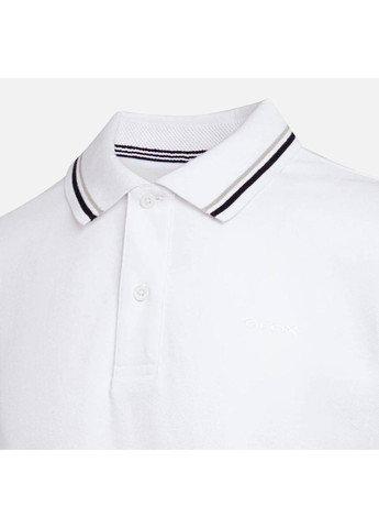 Белая футболка-белая мужская футболка-поло для мужчин Geox однотонная