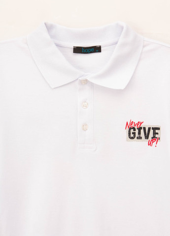 Белая футболка-поло для мужчин Hope