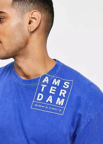 Синяя футболка Topman