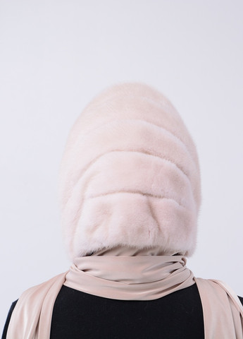 Жіноча хустка на голову із справжнього хутра норки Меховой Стиль ракушка (258565875)
