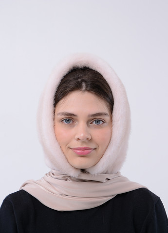Женский платок на голову из настоящего меха норки Меховой Стиль ракушка (258565875)