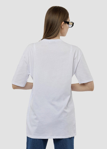 Белая летняя женская удлиненная футболка регуляр Avanti