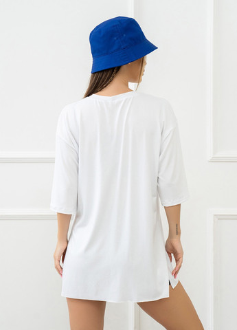 Белая летняя футболка женская с коротким рукавом ISSA PLUS 13930