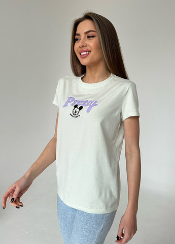 М'ятна літня футболка жіноча з коротким рукавом ISSA PLUS WN20-449