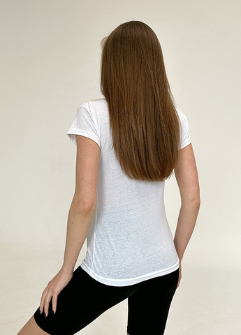 Белая летняя футболка женская с коротким рукавом ISSA PLUS WN20-482