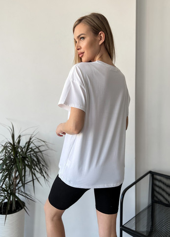 Белая летняя футболка женская с коротким рукавом ISSA PLUS WN20-451