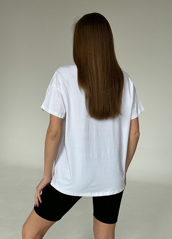 Белая летняя футболка женская с коротким рукавом ISSA PLUS WN20-460