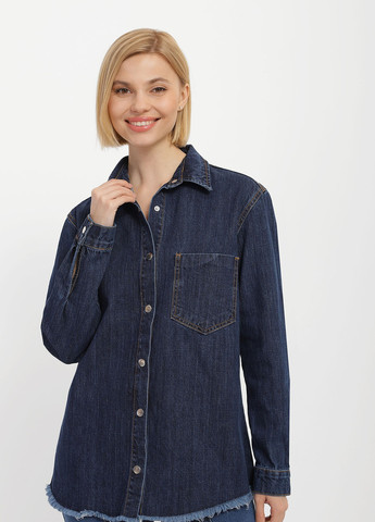 Синяя демисезонная джинсовая женская куртка Denim