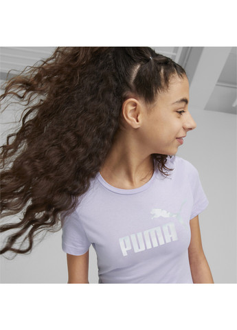Пурпурная демисезонная детская футболка essentials+ nova shine logo tee youth Puma
