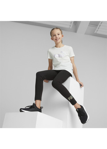 Белая демисезонная детская футболка essentials+ nova shine logo tee youth Puma