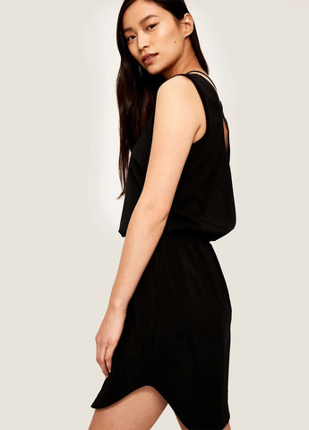 Черное кэжуал платье с быстросохнущей ткани Lole однотонное