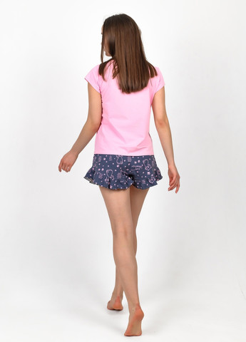 Розовая женская хлопковая пижама NEL