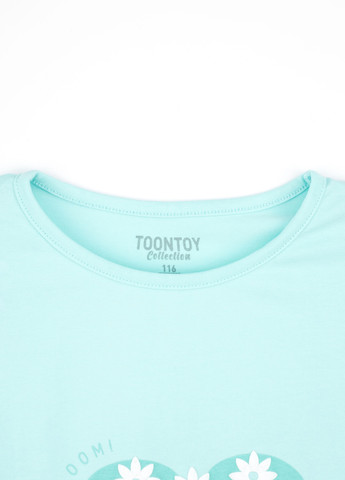 Мятная летняя футболка Toontoy
