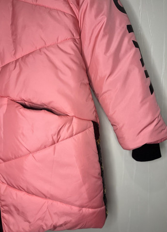 Рожева зимня куртка зимова для дівчинки MDM