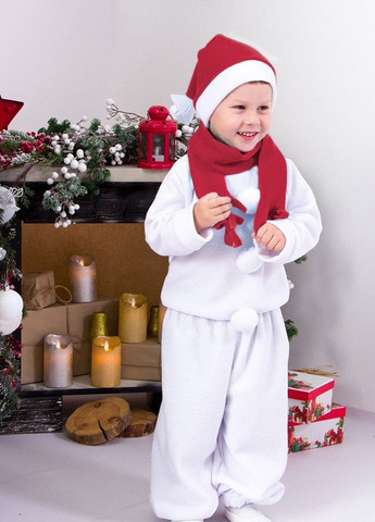 Новорічний костюм "Сніговик" Білий Носи Своє (9504-v2) Носи своє (258603816)
