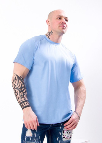 Блакитна футболка-реглан чоловіча блакитний носи своє (8011-036-v5) Носи своє
