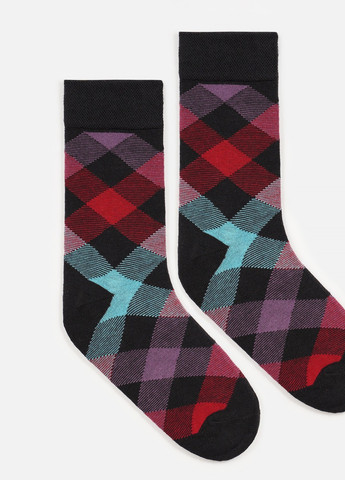 Набір шкарпеток 3 пари з принтом ромби високі безшовні дихаючі якісні ORGANIC cotton носки 42-43 men's арт. 31020 JILL ANTONY (258614254)