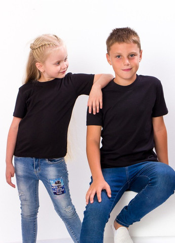 Чорна літня футболка дитяча чорний носи своє (6021-5-v6) Носи своє