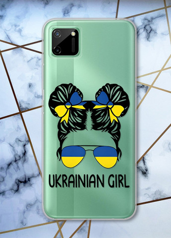 Прозрачный чехол для Realme C11 патриотический дизайн Украинская девушка принт 113 Creative (258627377)