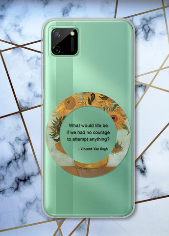Прозрачный чехол на Realme C11 дизайн Цитата Ван Гога принт 79 Creative (258627049)