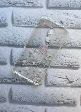 Силиконовый прозрачный чехол с камнями для Meizu M5c :: Птичка на клетке Creative (258627452)
