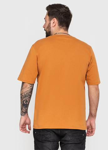 Гірчична футболка для чоловіків з коротким рукавом Роза