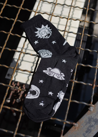 Шкарпетки Morty Without без уплотненного носка однотонные чёрные кэжуалы