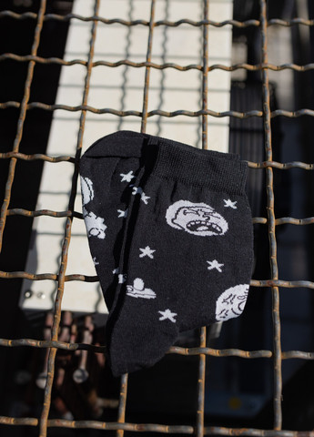 Шкарпетки Morty Without без уплотненного носка однотонные чёрные кэжуалы