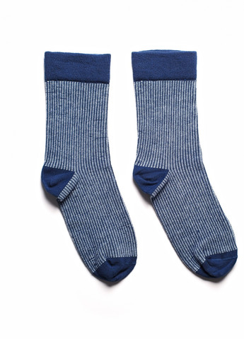 Шкарпетки з принтом кольорові смуги високі безшовні дихаючі якісні ORGANIC cotton сині носки 42-43 JILL ANTONY (258630793)