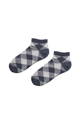 Шкарпетки з принтом ромби короткі безшовні дихаючі якісні ORGANIC cotton сірі носки 39-41 men's арт. 31021 JILL ANTONY (258630792)