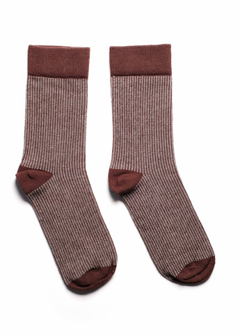 Носки с принтом цветные полосы высокие бесшовные дышащие качественные ORGANIC cotton коричневые 39-41 JILL ANTONY (258630790)