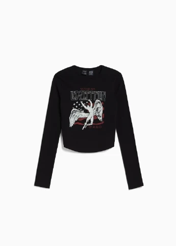 Чорний літній светр Bershka