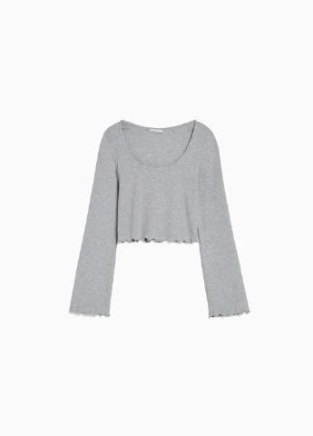 Сірий літній светр Bershka