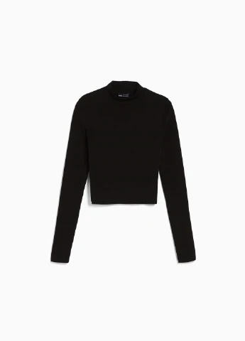 Чорний літній светр Bershka