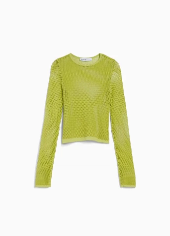 Салатовий літній светр Bershka