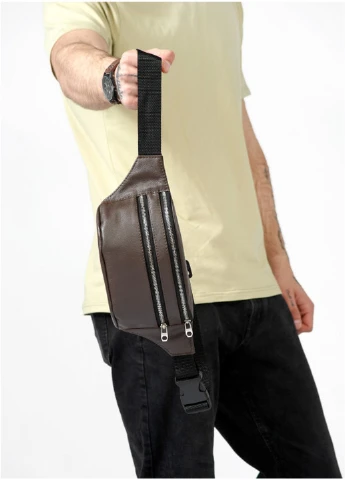 Чоловіча сумка бананка 31х12х5 см Sambag (258638345)