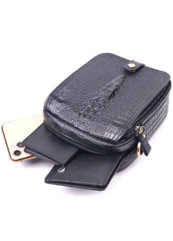Чоловіча шкіряна сумка 13,5х18х6 см Vintage (258638119)
