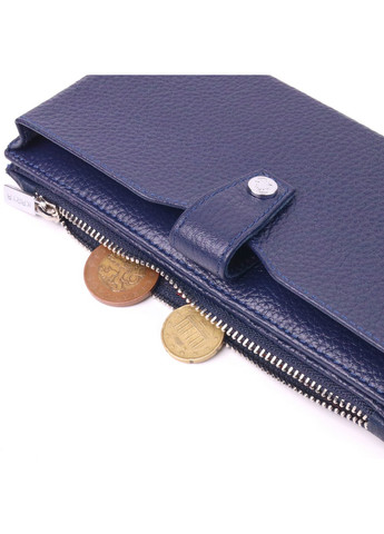 Мужской кожаный бумажник 9,7х19х1,5 см Karya (258638360)