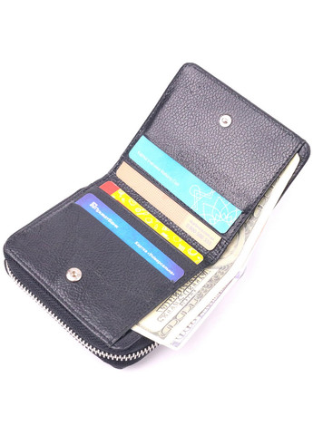 Жіночий шкіряний гаманець 9х10,3х3 см Karya (258638378)