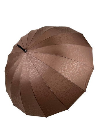 Коричневый женский зонт-трость 100 см Toprain (258638230)