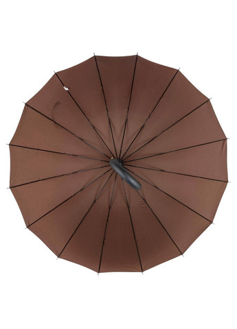 Коричневый женский зонт-трость 100 см Toprain (258638230)