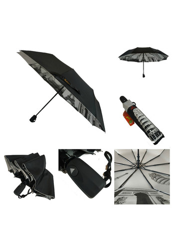 Чорна жіночий напівавтомат зонт 102 см Bellissima (258638197)