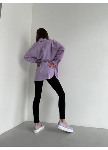 Лавандовые женские кожаные слипоны 38 VZUTIK