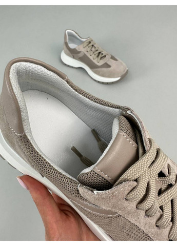 Женские замшевые кроссовки 37 VZUTIK бежевые демисезоны (258638553)