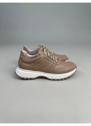 Женские кожаные кроссовки 37 VZUTIK бежевые демисезоны (258638858)