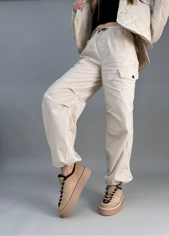 Бежеві жіночі замшеві кеди 36 VZUTIK