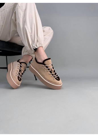 Бежеві жіночі замшеві кеди 36 VZUTIK