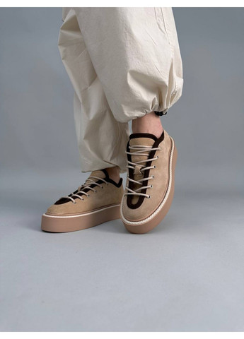 Бежеві жіночі замшеві кеди 36 VZUTIK